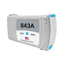 Load image into Gallery viewer, Remanufactured HP 843A PageWide XL Ink Cartridges 400 ml - cyan cartridge