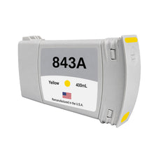 Load image into Gallery viewer, Remanufactured HP 843A PageWide XL Ink Cartridges 400 ml - yellow cartridge