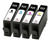 Remanufactured for HP 923 Black + Cyan/Magenta/Yellow 4-Pack