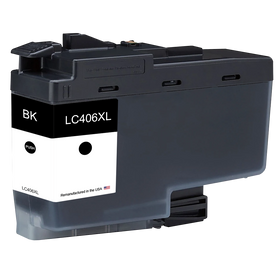Remanufactured Brother LC406XL black ink cartridge for the MFC-J6955DW