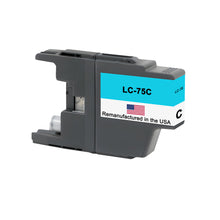 Load image into Gallery viewer, Remanufactured Brother LC75 ink cartridges 10-pack - cyan cartridge