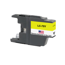 Load image into Gallery viewer, Remanufactured Brother LC75 Ink Cartridges 4-Pack - yellow cartridge
