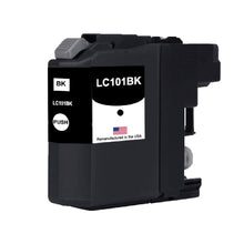 Load image into Gallery viewer, Remanufactured Brother LC101XL Ink Cartridges 4-Pack - black cartridge