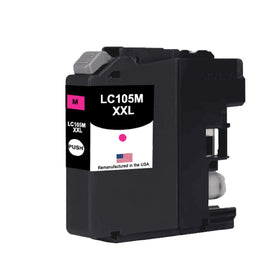 Remanufactured Brother LC105 super high-yield magenta ink cartridge for the MFC-J4510DW