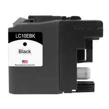 Load image into Gallery viewer, Remanufactured Brother LC10E Ink Cartridges 4-Pack - black cartridge