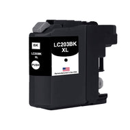 U.S. Remanufactured for Brother LC203XLBK High Yield Black Ink Cartridge