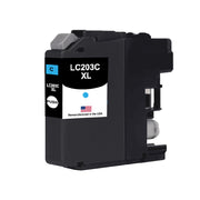 Remanufactured for Brother LC203XL Cyan Ink Cartridge (LC203XLC) – High-Yield