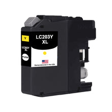 Load image into Gallery viewer, Remanufactured Brother LC203XL Ink Cartridges 4-Pack - yellow cartridge