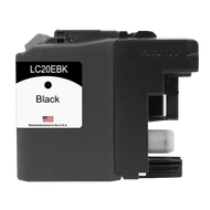 U.S. Remanufactured for Brother LC20EBK Black Ink Cartridge