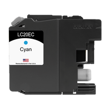 Load image into Gallery viewer, Remanufactured Brother LC20E Ink Cartridges - cyan cartridge