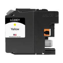 Load image into Gallery viewer, Remanufactured Brother LC20E Ink Cartridges - yellow cartridge