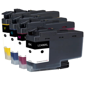 Remanufactured Brother LC406XL ink cartridge 4-pack for the MFC-J6955DW