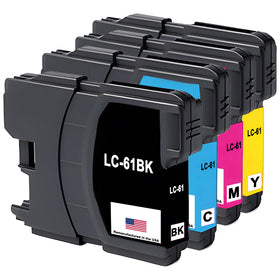 Remanufactured Brother LC61 ink cartridge 4-pack for the MFC-490CW