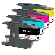 Remanufactured for Brother LC79 Ink Cartridges (LC79BK/LC79C/LC79M/LC79Y) – BCMY Super High-Yield 4-Pack