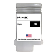 U.S. Remanufactured for Canon PFI-102BK 130ml Black Ink Cartridge
