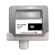 U.S. Remanufactured for Canon PFI-302BK 330ml Black  Ink Cartridge