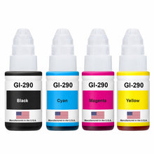 Load image into Gallery viewer, Replacement Ink Bottle for Canon GI-290 135ml Black and 3 color 70ml Combo 4-Pack