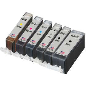 Remanufactured Canon PGI-220 and CLI-221 ink tank 6-pack for the PIXMA MP620