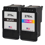 Remanufactured for Canon PG-275XL Black + CL-276XL Color Combo Pack