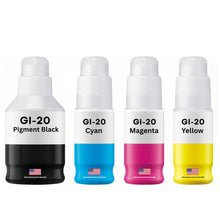 Load image into Gallery viewer, Compatible Ink Bottle for Canon GI-20 170 ml Black and 3 Color Combo 4-Pack