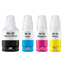 Load image into Gallery viewer, Compatible Ink Bottle for Canon GI-21 Black 170 ml and 3 70ml Color Combo 4-Pack