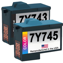Load image into Gallery viewer, Remanufactured for Dell Series 2 7Y743 Black and Dell 7Y745 Color Combo Pack