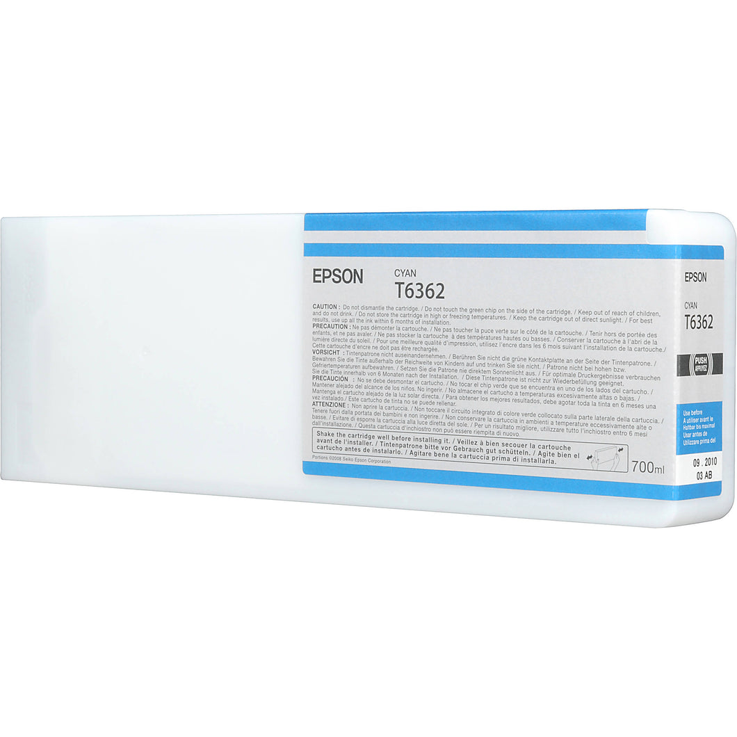 Epson T636200 Extra High Yield Cyan Pigment Ink Cartridge