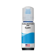 Replacement 70ml Cyan Sublimation Ink Bottle Compatible with Epson Supertank Printers for 502/512/522 Bottles