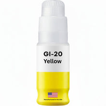 Load image into Gallery viewer, Compatible Canon GI-20 MegaTank Ink Bottles 4-Pack - yellow bottle