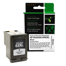Load image into Gallery viewer, Remanufactured HP 63XL ink cartridge – black cartridge with retail box