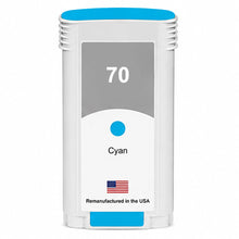 Load image into Gallery viewer, Remanufactured HP 70 Cyan Ink Cartridge 130 ml (C9452A) - alternate view