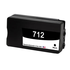 Remanufactured HP 712 black 80 ml ink cartridge 3ED71A for the DesignJet T210