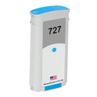 U.S. Remanufactured HP 727 130ml (B3P19A) Cyan Ink Cartridge