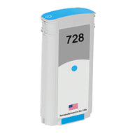 U.S. Remanufactured for HP 728 130ml (F9J67A) Cyan Ink Cartridge