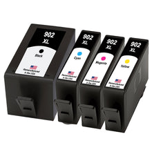 Load image into Gallery viewer, Remanufactured HP 902XL ink cartridges 4-pack - full pack