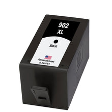 Load image into Gallery viewer, Remanufactured HP 902XL ink cartridges 4-pack (new chip) - black cartridge