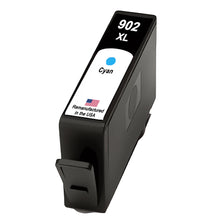 Load image into Gallery viewer, Remanufactured HP 902XL ink cartridges 4-pack (new chip) - cyan cartridge