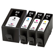 Remanufactured for HP 910XL Ink Cartridges (3YL65AN/3YL62AN/3YL63AN/3YL64AN) – BCMY High-Yield 4-Pack, New Aftermarket Chip