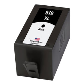 Remanufactured HP 910XL black ink cartridge 3YL65AN with original HP chip for the OfficeJet 8010