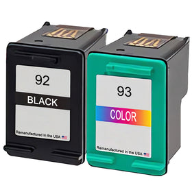 Remanufactured HP 92 black and HP 93 tri-color ink combo pack for the DeskJet D4160