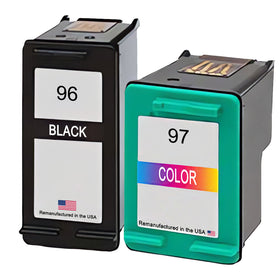 Remanufactured HP 96 black and HP 97 tri-color ink combo pack for the Photosmart 2610