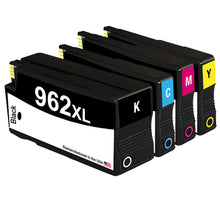 Load image into Gallery viewer, Remanufactured for HP 962XL Black and 3 Color Ink Cartridge Combo Pack New Chip