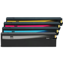 Load image into Gallery viewer, Remanufactured HP 980 Ink Cartridges 4-Pack - full pack