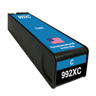 U.S. Remanufactured for HP 992XC (M0K07XC) Cyan Ink Cartridge New Chip