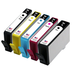 Remanufactured HP 564XL black, photo black and color ink cartridge 5-pack for the Photosmart 6520
