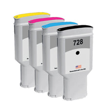Load image into Gallery viewer, U.S. Remanufactured for HP 728 300ml 4 Color Combo Pack