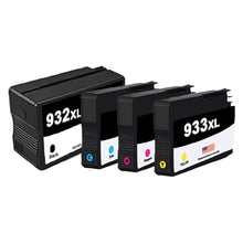 Load image into Gallery viewer, Remanufactured for HP 932XL Black / HP 933XL 3 Color Ink Cartridge Combo Pack OEM Chip