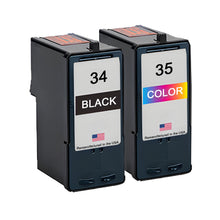 Load image into Gallery viewer, Remanufactured for Lexmark 34 Black and Lexmark 35 Color Combo Pack