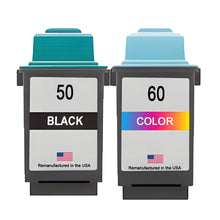 Load image into Gallery viewer, Remanufactured for Lexmark 50 Black and Lexmark 60 Color Combo Pack