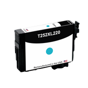 Remanufactured for Epson 252XL Cyan Ink Cartridge (T252XL220) – High-Yield